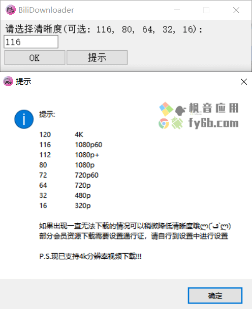 Windows BiliDownloader B站下载器_v0.12.4 简易GUI便携版